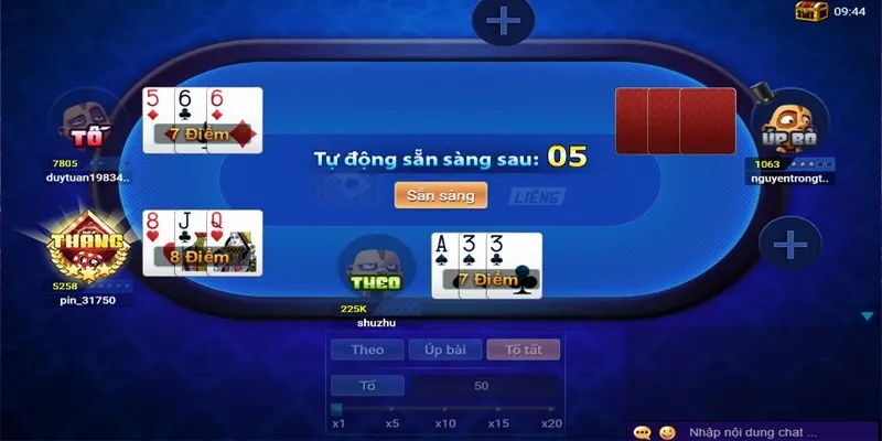 Quan sát bạn chơi là điều cần thiết khi chơi bài Liêng